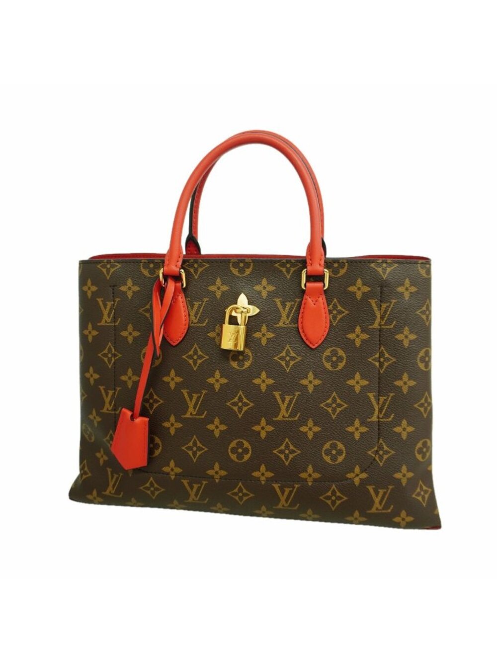 Louis Vuitton Handbag Monogram Flower Tote Coquelicot